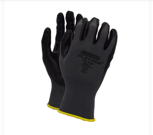 Flexsor Palm Nitrile Polyester Black