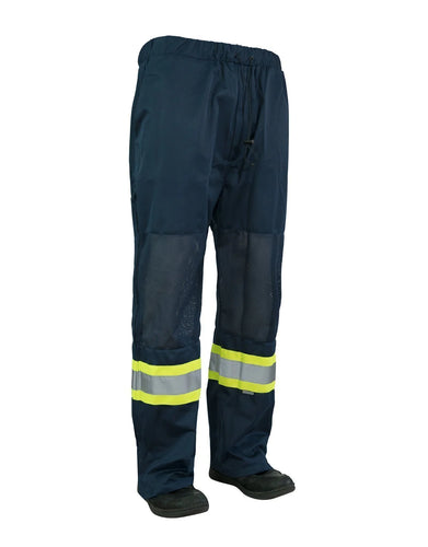 Forcefield Hi Vis Safety Tricot Traffic Pants with Vented Legs and Elastic Waist