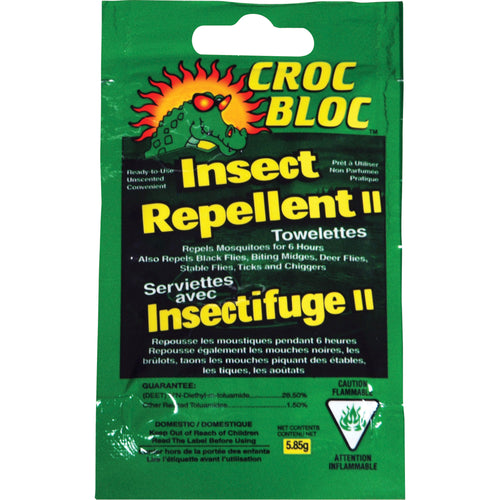6-hr Insect Repellent , 30% DEET, Towelette, 5.58 g