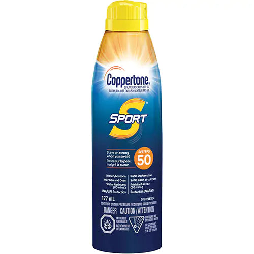 COPPERTONE  Sport® Water Resistant Sunscreen, SPF 50, Aerosol