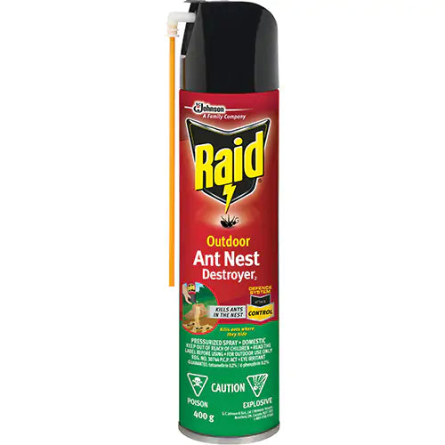 Raid® Outdoor Ant Nest Destroyer Insecticide, 400 g, Aerosol Can