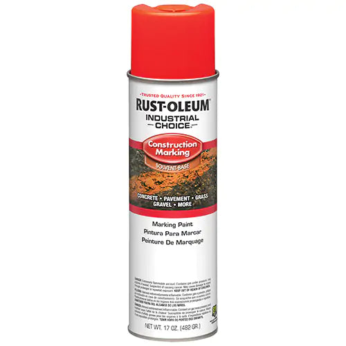 RUST-OLEUM  Industrial Choice® M1400 Solvent-Based Marking Paint, Orange, 17 oz., Aerosol Can