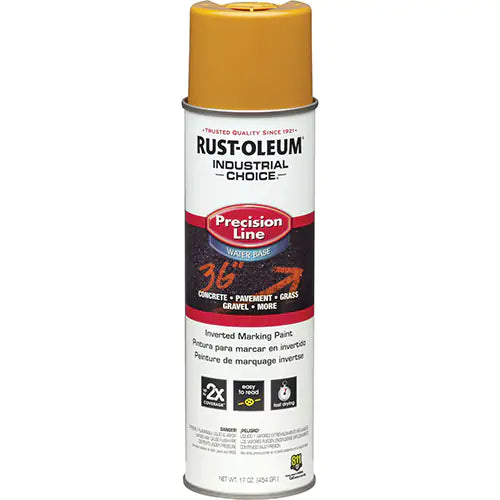 M1800 Water-Based Precision Line Marking Paint, Yellow, 17 oz., Aerosol Can