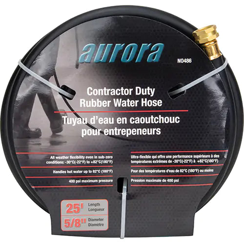 Contractor Duty Rubber Hose, Rubber, 5/8