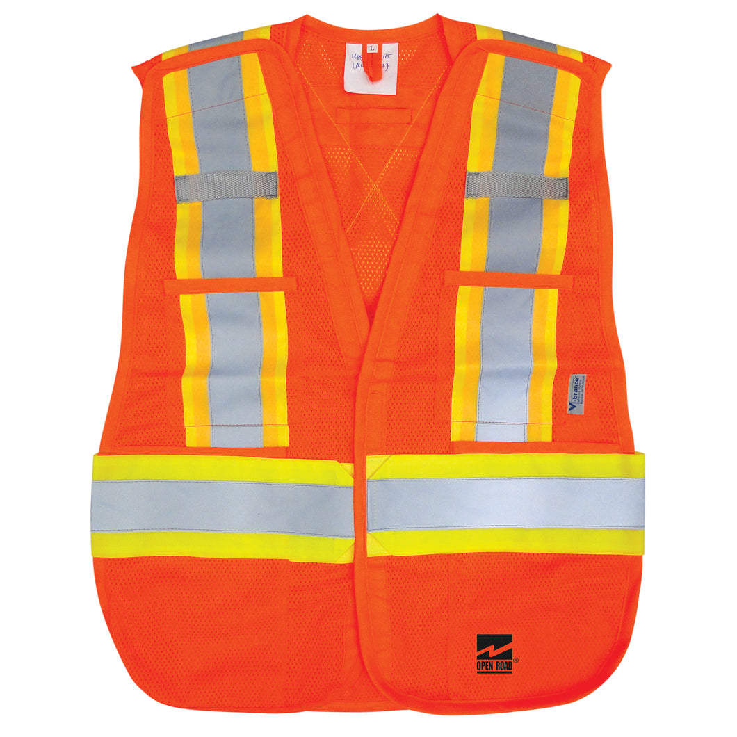 Viking Open Road® Tear Away Vest , High Visibility Orange, Polyester, CSA Z96 Class 1 - Level 2