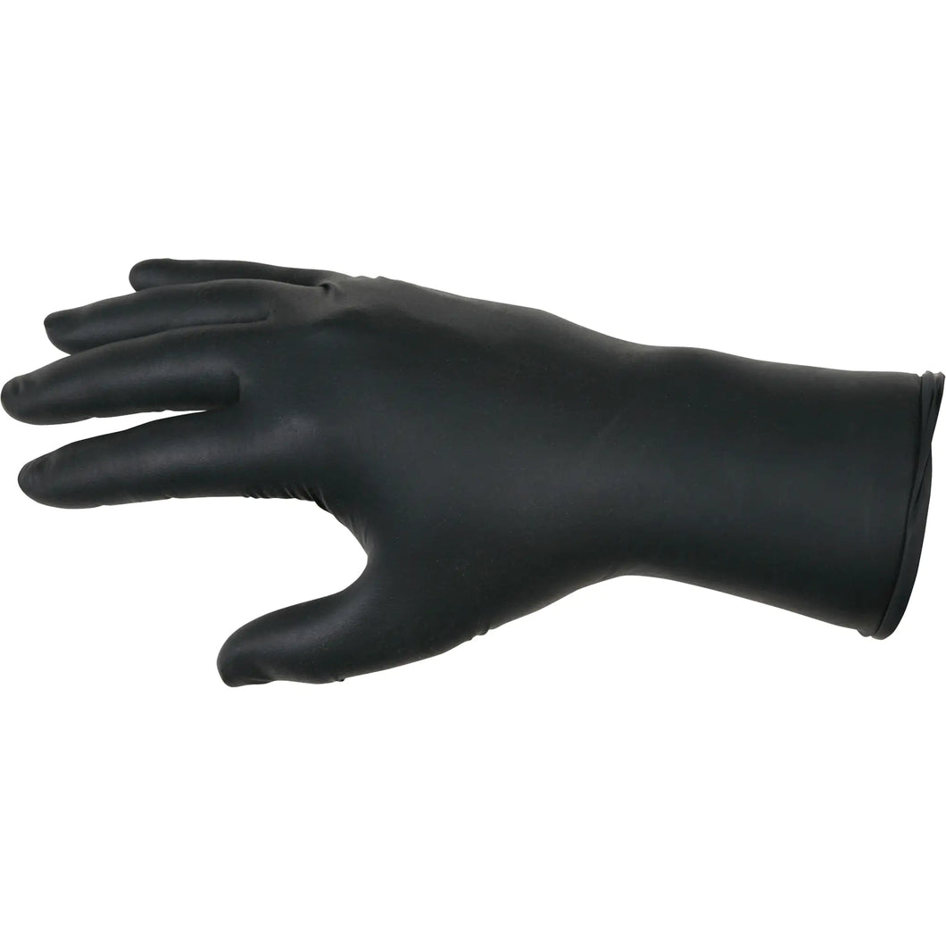 MCR SAFETY  NitriShield Stealth Extra Disposable Gloves, Medium, Nitrile, 6-mil, Powder-Free, Black