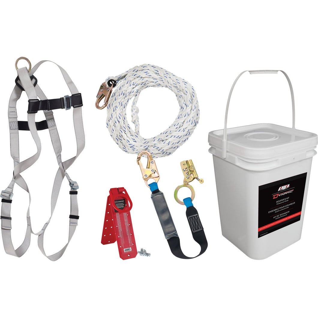 DYNAMIC SAFETY  Fall Protection Kit, Roofer's Kit