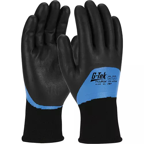 G-Tek® PolyKor® Insulated Cut-Resistant Glove, Size Large, 15 Gauge, Nitrile Coated, Engineered Yarn Shell, ANSI/ISEA 105 Level 4