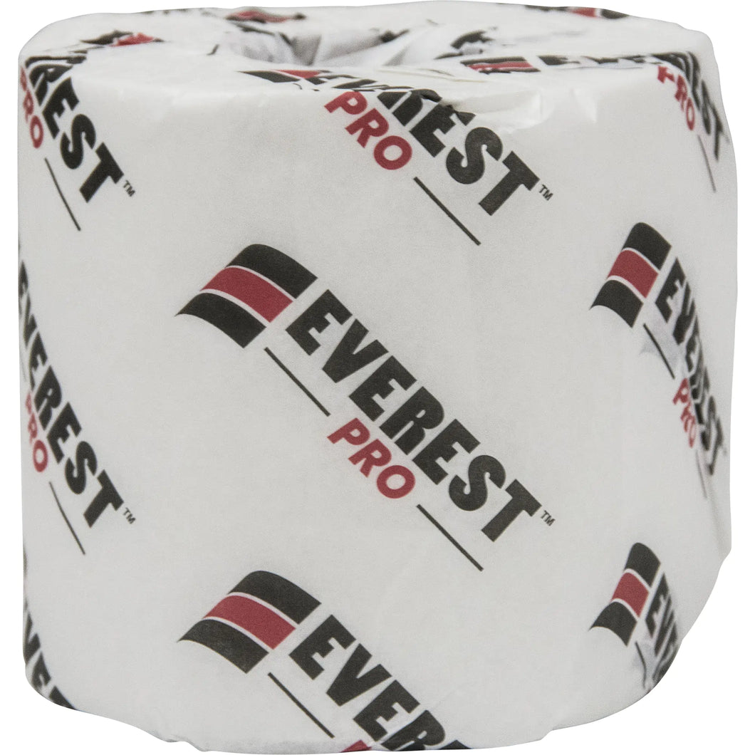 Everest Pro® Toilet Paper, 2 Ply, 420 Sheets/Roll, 105' Length, White