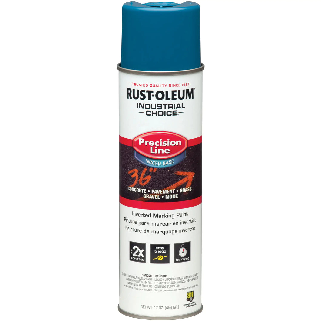 RUST-OLEUM  Solvent Based Inverted Marking Paint , Blue, Aerosol Can