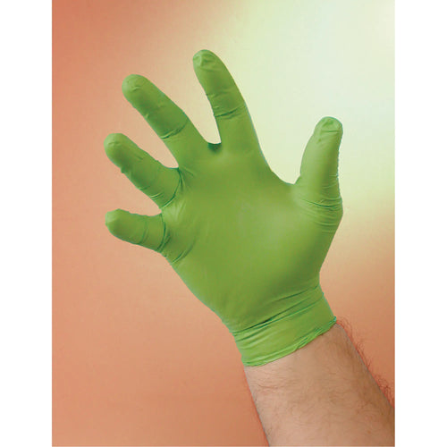 N-Dex® Gloves, Large, Nitrile, 4-mil, Powder-Free, Green