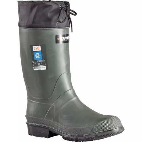 BAFFIN TECHNOLOGY  Hunter Boots, Thermoplastic Rubber, Steel Toe, Size 10