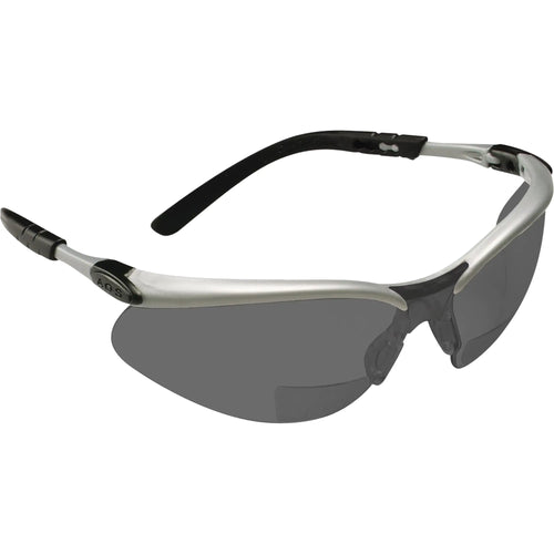 3M  BX™ Reader's Safety Glasses, Anti-Fog, Grey/Smoke, 2.5 Diopter