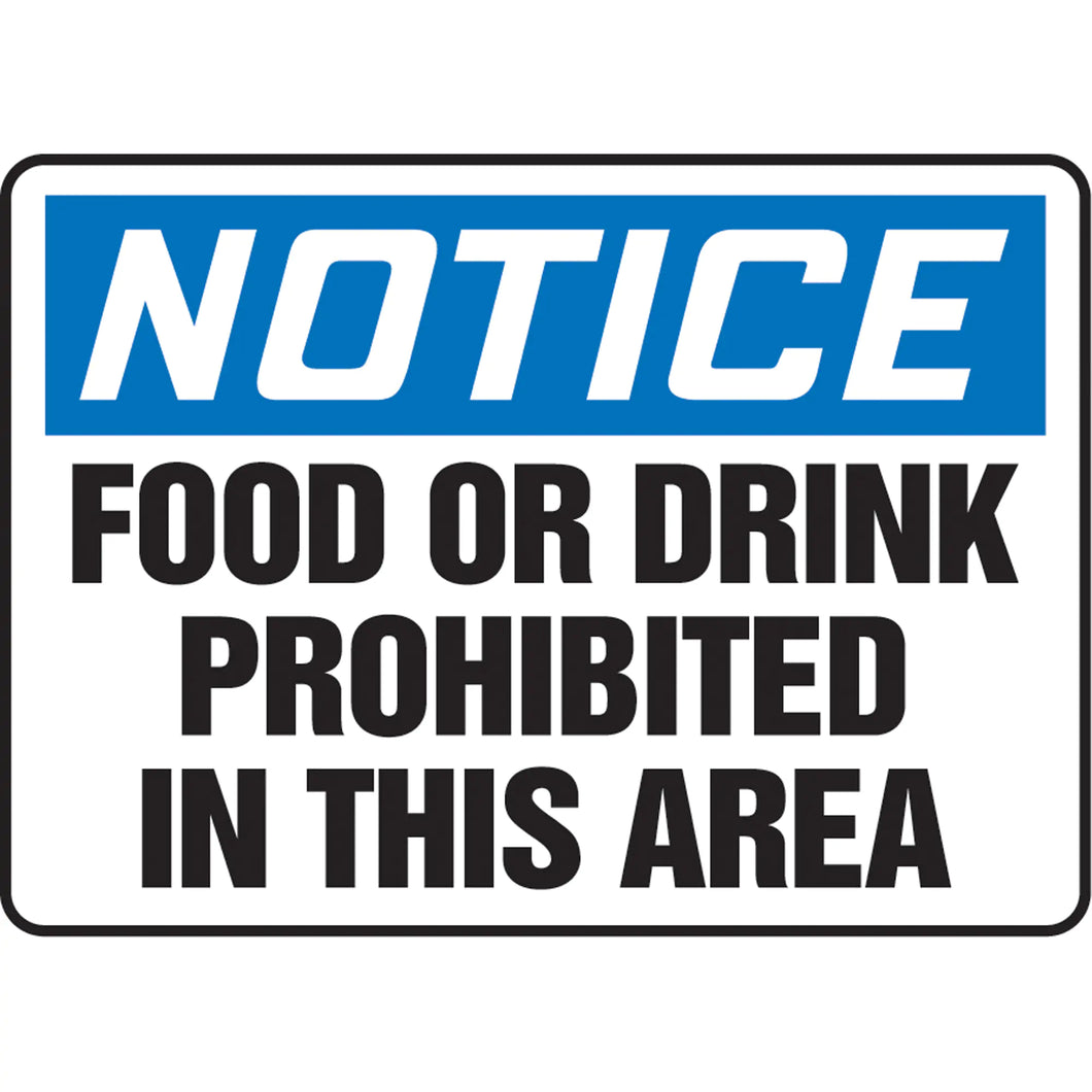 Food or Drink Prohibited