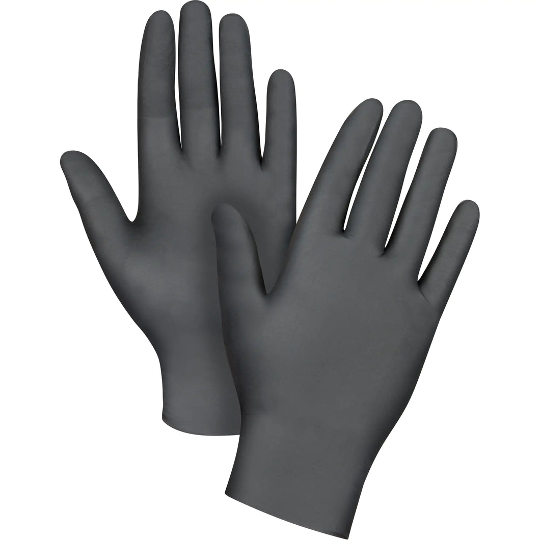 Medical Grade Disposable Gloves, X-Large, Nitrile, 5-mil, Powder-Free, Black, Class 2