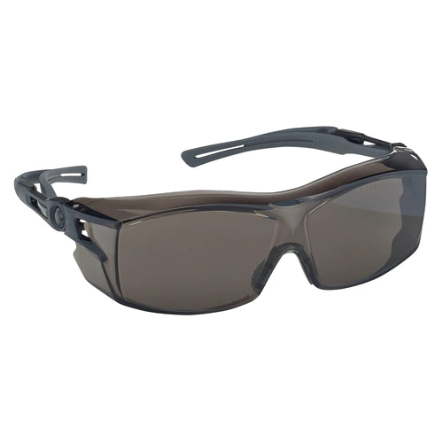 DYNAMIC SAFETY  OTG Extra Series Safety Glasses, Smoke Lens, Anti-Fog/Anti-Scratch Coating, ANSI Z87+/CSA Z94.3