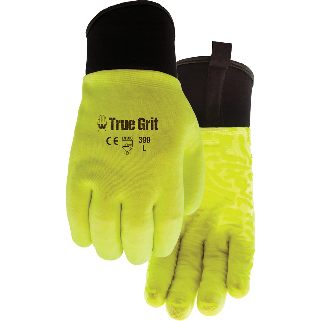 WATSON GLOVES  True Grit Coated Gloves, X-Large, Foam PVC Coating, Nylon Shell