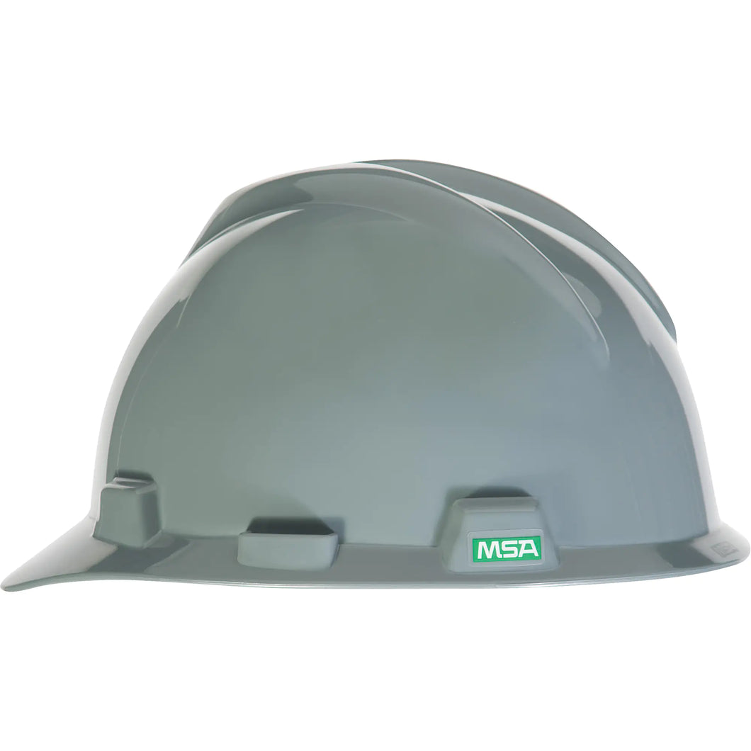 V-Gard® Slotted Hard Hat, Quick-Slide Suspension, Navy Grey